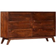 Chest of drawers brown 140 x 40 x 80 cm solid mango tree - Chest of Drawers