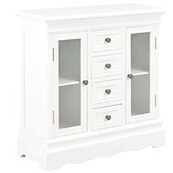 White chest of drawers 70 x 28 x 70 cm solid pine wood - Chest of Drawers