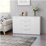 Sideboard white 120 x 35.5 x 75 cm chipboard 801328 - Sideboard
