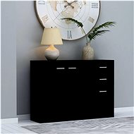 Sideboard black 105 x 30 x 75 cm chipboard 800694 - Sideboard