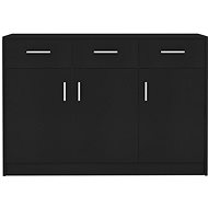 Sideboard black 110 x 34 x 75 cm chipboard 800703 - Sideboard