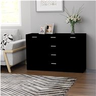 Sideboard black 120 x 35.5 x 75 cm chipboard 801329 - Sideboard