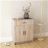 Sideboard chipboard 71 x 35 x 88 cm colour oak 244893 - Sideboard