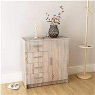 Sideboard chipboard 79 x 35 x 88 cm colour oak 244895 - Sideboard