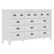 Sideboard Hill Range white 130 x 37 x 80 cm solid pine wood 288988 - Sideboard