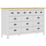 Sideboard Hill Range white 130 x 37 x 80 cm solid pine wood 288990 - Sideboard