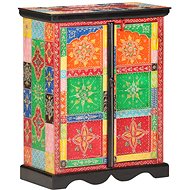 Sideboard hand painted 60 x 30 x 75 cm solid mango tree 323538 - Sideboard