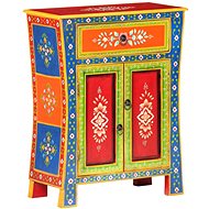 Sideboard hand painted 60 x 30 x 75 cm solid mango tree 323539 - Sideboard