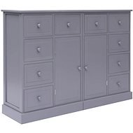 Sideboard with 10 drawers gray 113 x 30 x 79 cm wood 284176 - Sideboard