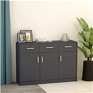 Sideboard gray 110 x 34 x 75 cm chipboard 800704 - Sideboard