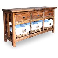 Sideboard made of solid recycled wood, 100 x 30 x 50 cm - Sideboard