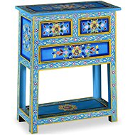 Sideboard made of solid mango tree hand painted turquoise - Sideboard