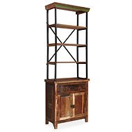 Sideboard with shelves solid recycled wood 65x30x180 cm - Sideboard