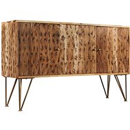 Sideboard made of solid acacia with fractal patterns 120 x 30 x 75 cm - Sideboard