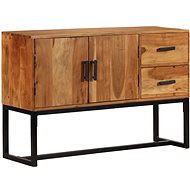 Sideboard made of solid acacia wood 115 x 30 x 70 cm brown - Sideboard
