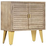 Sideboard 80 x 35 x 80 cm solid mango wood and cast iron - Sideboard