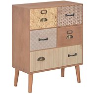 Sideboard with 5 drawers brown 60 x 30 x 78 cm MDF - Sideboard
