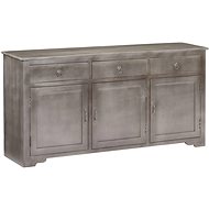 Sideboard gray 160 x 40 x 80 cm solid mango wood - Sideboard