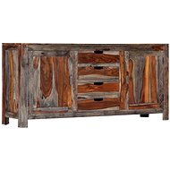 Sideboard gray 160 x 40 x 75 cm solid sheesham wood - Sideboard
