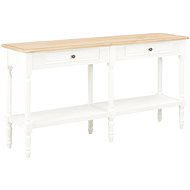 Sideboard white-brown 150 x 35 x 77 cm solid wood - Sideboard