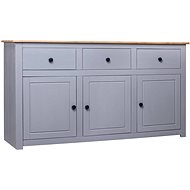 Sideboard gray 135 x 40 x 80 cm massive pine series Panama - Sideboard