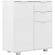 White sideboard with high gloss 71 x 35 x 76 cm chipboard - Sideboard