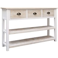 Sideboard natural and white 115 x 30 x 76 cm wood - Sideboard