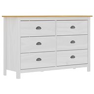 Sideboard Hill Range white 125 x 40 x 80 cm solid pine wood - Sideboard