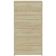 Sideboard with 6 drawers sonoma oak 50 x 34 x 96 cm chipboard - Sideboard