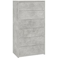 Sideboard with 6 drawers concrete gray 50x34x96 cm chipboard - Sideboard