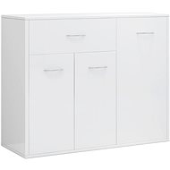 White sideboard with high gloss 88 x 30 x 70 cm chipboard - Sideboard