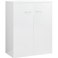 White sideboard with high gloss 60 x 30 x 75 cm chipboard - Sideboard
