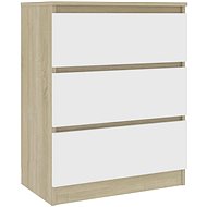 Sideboard white and sonoma 60 x 35 x 76 cm chipboard - Sideboard