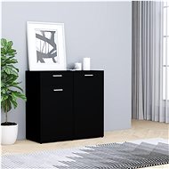Sideboard black 80 x 36 x 75 cm chipboard - Sideboard
