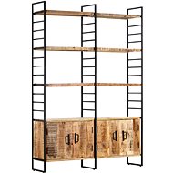 4-Storey Bookcase 124 x 30 x 180 cm Thick Mango Wood 284418 - Bookshelf
