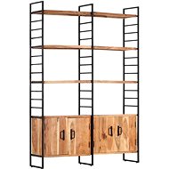 4-storey bookcase 124 x 30 x 180 cm solid acacia wood 284416 - Shelving Unit