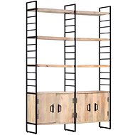 4-storey Bookcase 124 x 30 x 180cm Solid Mango Wood 284417 - Bookshelf