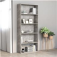 5-storey bookcase concrete gray 80 x 30 x 189 cm chipboard 801030 - Bookshelf