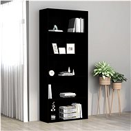 5-floor library black 80 x 30 x 189 cm chipboard 801027 - Bookshelf