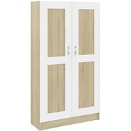 Bookcase white and sonoma oak 82.5 x 30.5 x 150 cm chipboard 802728 - Bookshelf