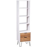 New York Range bookcase white and light wood solid pine 321143 - Bookshelf