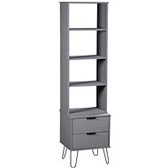 New York Range bookcase gray solid pine 321142 - Bookshelf