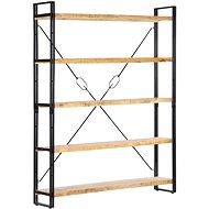 Bookshelf with 5 Shelves 140 x 30 x 180cm Solid Mango Tree 286580 - Bookshelf