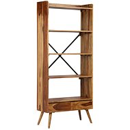 Solid Sheesham Wood Bookcase 75 x 30 x 170cm - Bookshelf