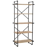 Bookcase solid fir wood and steel 80 x 42 x 180 cm - Bookshelf