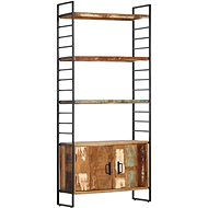 4-storey bookcase 80 x 30 x 180 cm solid recycled wood - Bookshelf
