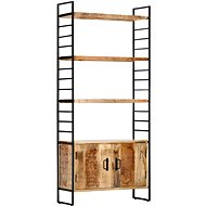 4-storey Bookcase 80 x 30 x 180cm Thick Mango Wood - Bookshelf