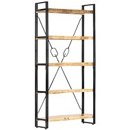 Bookcase with 5 shelves 90x30x180 cm solid mango wood - Bookshelf