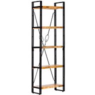 Library with 5 shelves 60 x 30 x 180 cm massive mango tree - Shelving Unit