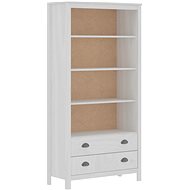 Hill Range bookcase white 85 x 37 x 170.5 cm solid pine - Bookshelf